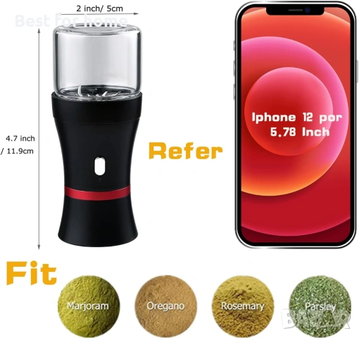 Електрическа мелачка за билки КОМПАКТЕН размер, снимка 5 - Друга електроника - 54209344