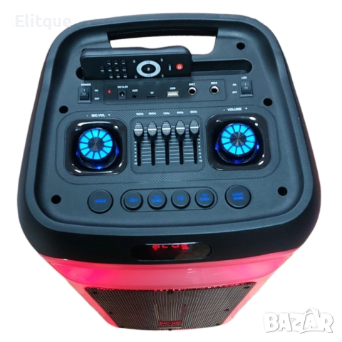 Преносима светеща караоке тонколона с микрофон и дистанционно управление  DR-1028, снимка 6 - Друга електроника - 52862468