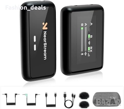 Нов Nuroum Безжичен Микрофон NearStream c Шумопотискане HD Подарък