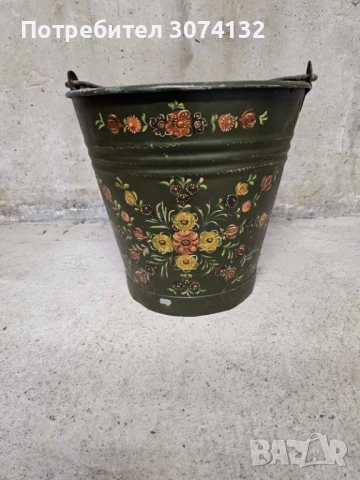 Ръчно рисувана ретро кофа, снимка 4 - Други - 50659681