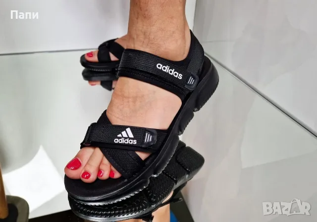 Дамски сандали с каишки Adidas черни , снимка 3 - Сандали - 56171470