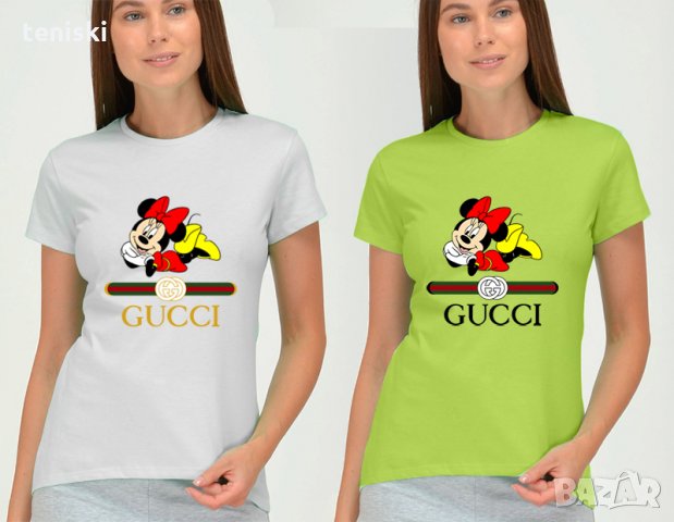 Тениска GUCCI Disney Mickey Mouse принт Модели,цветове и размери, снимка 11 - Тениски - 28097563