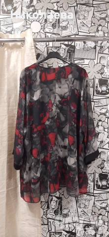 Макси Блуза от Ефирен Шифон в абстрактен десен!, снимка 6 - Туники - 52490730