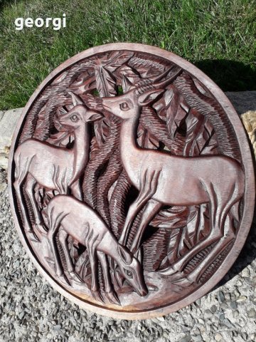 Дървено пано дърворезба уникат, снимка 9 - Декорация за дома - 29823236