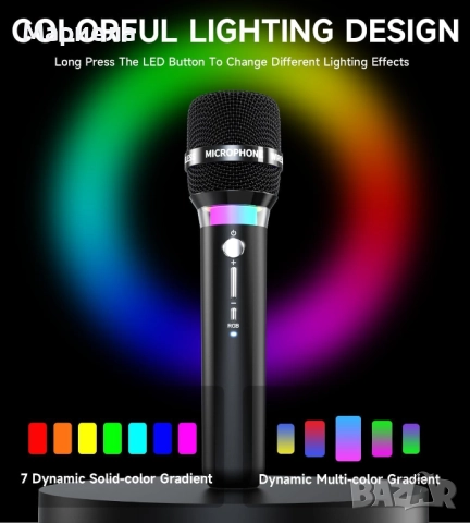 RGB Микрофони / С Ресивър / До 40 часа, снимка 2 - Микрофони - 51960290