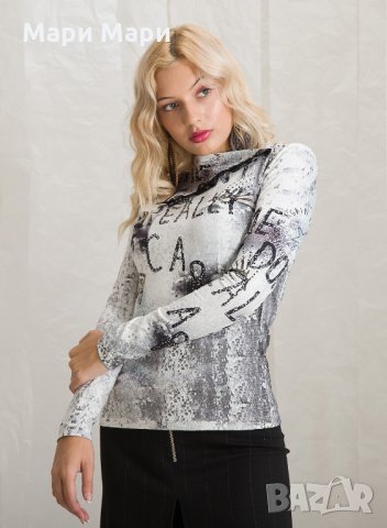 Блуза с къдрички, снимка 4 - Блузи с дълъг ръкав и пуловери - 30451488