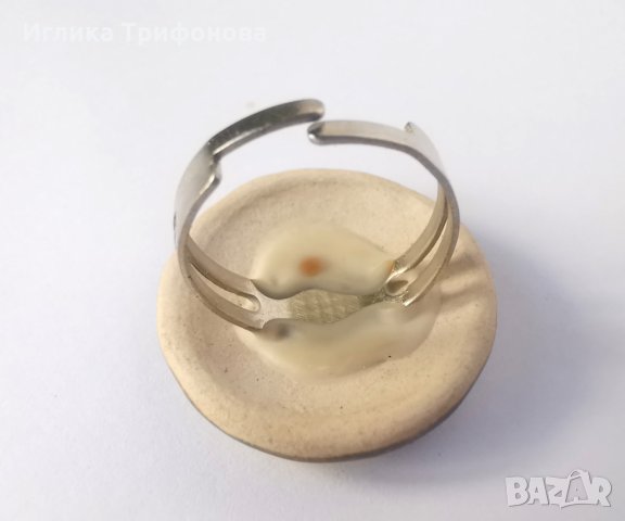 Комплект керамични обици и пръстен, снимка 8 - Бижутерийни комплекти - 31409792