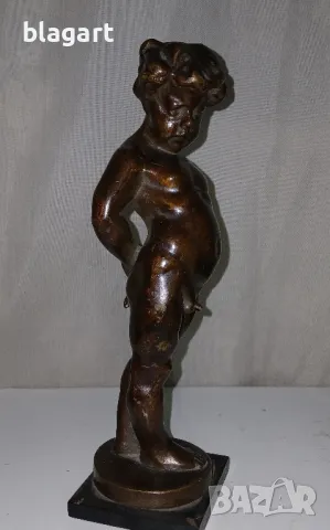 Статуетка-"Малкият Херкулес" -бронз, снимка 7 - Антикварни и старинни предмети - 48458682