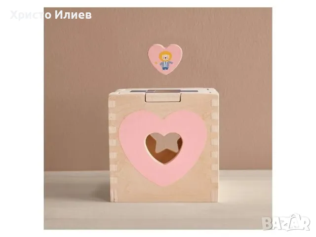Дървена играчка Дървен куб сортер пъзел Монтесори , снимка 4 - Образователни игри - 49709526