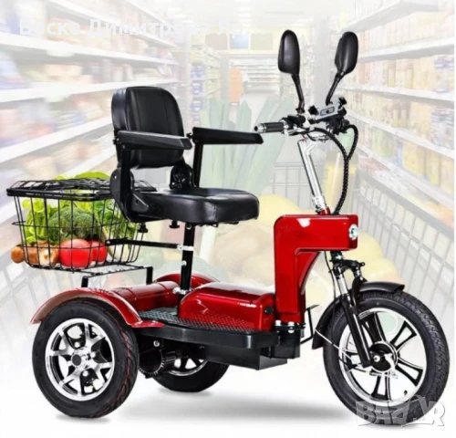 Електрическа триколка 500W, пробег до 40 км., 48V20Ah батерия, 16"/12" , снимка 6 - Мотоциклети и мототехника - 50681546