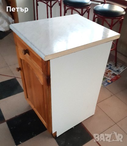 Единичен долен кухненски шкаф от чам с термоплот и,чекмедже и 2 прегради, снимка 3 - Шкафове - 44281435