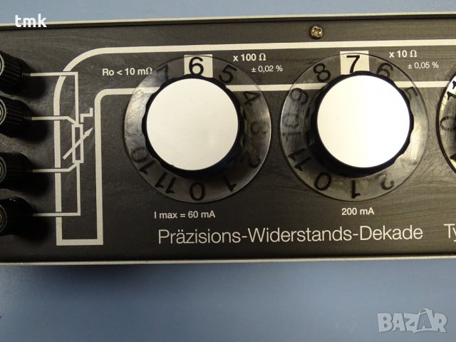 Bursher Präzisions-Widerstands-Dekade typ 1405, снимка 4 - Други машини и части - 34100147