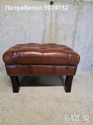 Табуретка в стил Честърфийлд , снимка 3 - Дивани и мека мебел - 54236717