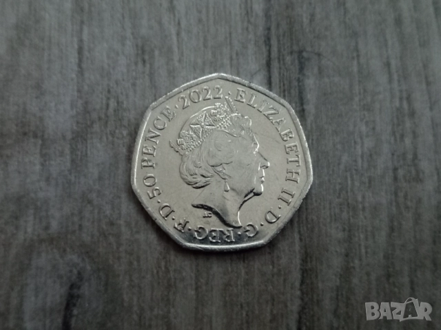 Монета 2022 Великобритания 50 pence 50p (50 years Pride UK) - Elizabeth II, снимка 3 - Нумизматика и бонистика - 51662079