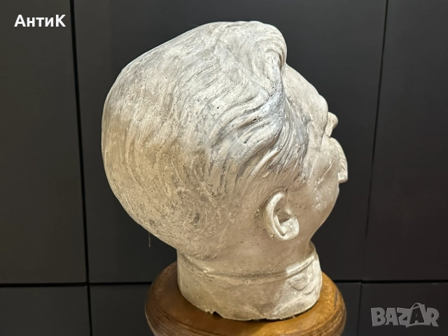 Соц Голям Бюст Йосиф Сталин Гипс, снимка 3 - Антикварни и старинни предмети - 52468626