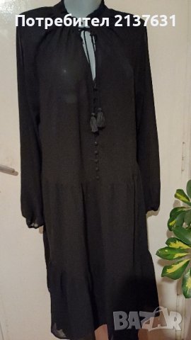 ДАМСКА ЧЕРНА РОКЛЯ  - Размер XL 