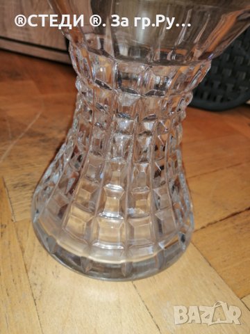Стъклена ваза 28 см , снимка 5 - Вази - 40058628