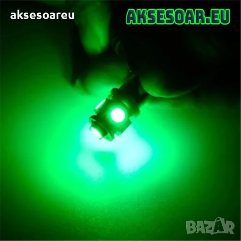 2 бр. Габаритни крушки BA9S 5 SMD Автомобилна LED вътрешна лампа крушка за номер за вратата плафон , снимка 3 - Аксесоари и консумативи - 50483522