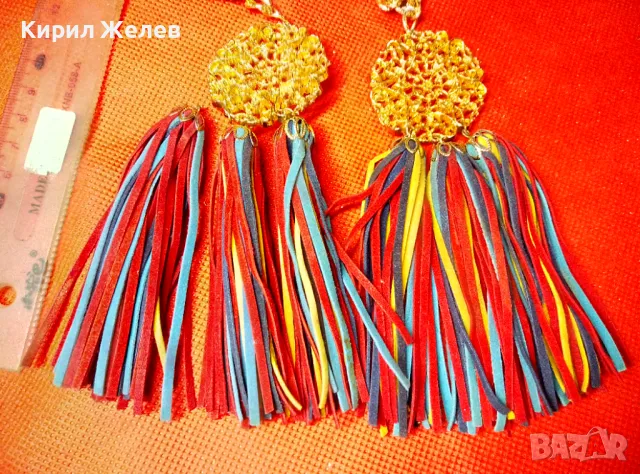 ШАРМАНТНИ ПОЗЛАТЕНИ ФИЛИГРАННИ ВИНТИДЖ АРТ ОБЕЦИ с РЕСНИЧКИ от ВЕЛУР 47367, снимка 15 - Обеци - 47297742