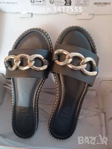 Дамски чехли естествена кожа