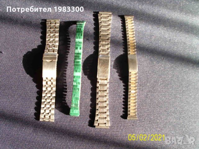 Верижки за ръчни часовници , Ориент , фикс-о-флекс с емайл , би-колорр, снимка 1 - Каишки за часовници - 31695515