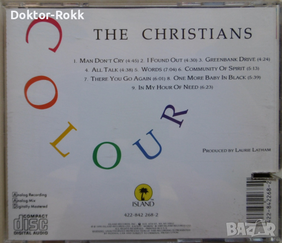  The Christians – Colour (1990, CD), снимка 2 - CD дискове - 36478990