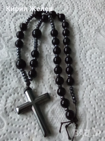 Броеница черна 52347, снимка 2 - Антикварни и старинни предмети - 52582024