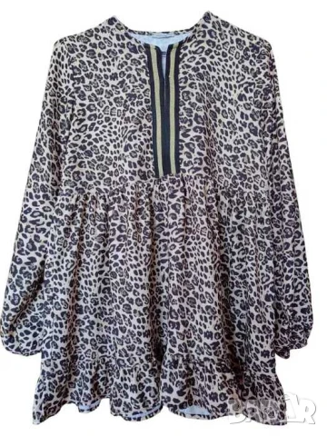 Дамска туника със животинска щампа Plaza Italia, 76х48 см, 42• В наличност • Отлично състояние • Без