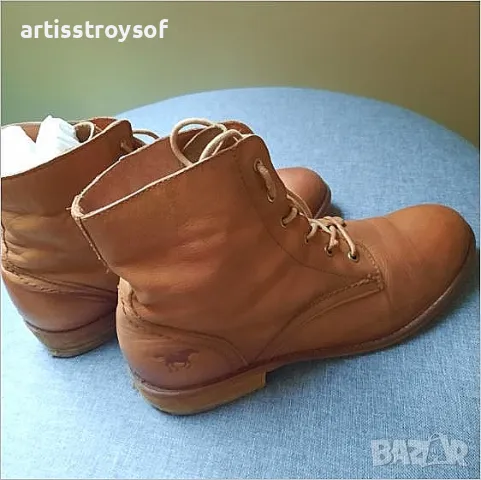 25лв-Естествена кожа боти Mustang, р-р 38, на символична цена, снимка 6 - Дамски боти - 47626602