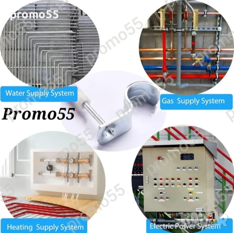 Професионални Кръгли Стоманени Пирони със Заряд и Скоби за Тръби и Кабели, снимка 6 - Други инструменти - 50754008