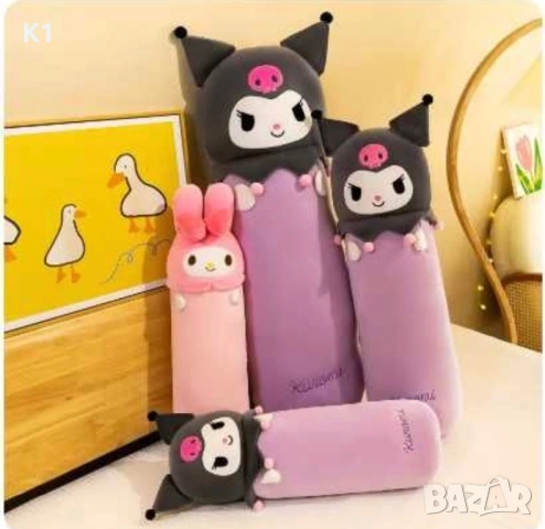 Плюшена играчка възглавница Hello Kitty Kuromi, 60см, Кити играчка, снимка 4 - Плюшени играчки - 53350338