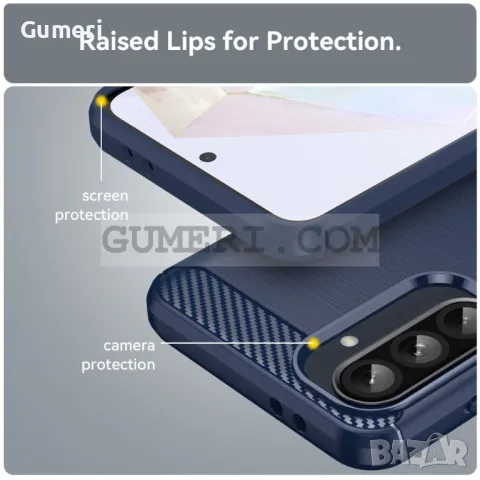 Samsung Galaxy A36 - Противоударен Силиконов Гръб - Карбон, снимка 7 - Калъфи, кейсове - 50042197