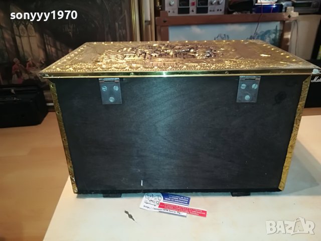 GOLD-ЗЛАТНА КУТИЯ 43СМ ВНОС ENGLAND 1802231724L, снимка 15 - Антикварни и старинни предмети - 39719657