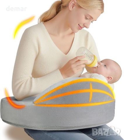 Възглавница за кърмене от мемори пяна OPAFOBEF - подходяща за всички, сваляем калъф