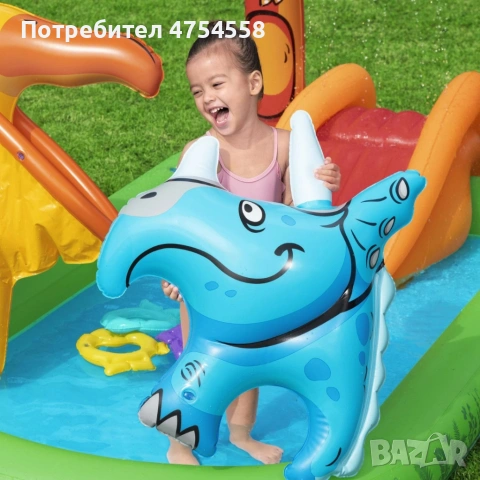 Водна площадка Bestway Jurassic 53160 – детски мини аквапарк с пързалка, снимка 4 - Басейни и аксесоари - 54315289