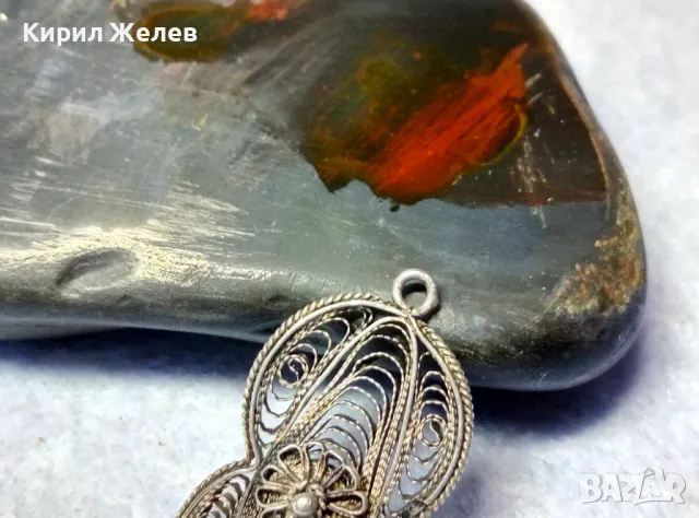 СТАРИНЕН ФИЛИГРАНЕН СРЕБЪРЕН МЕДАЛЬОН СРЕБРО ВИСОКА ПРОБА ХУДОЖЕСТВЕНА РЪЧНА МАЙСТОРСКА РАБОТА 49349, снимка 3 - Антикварни и старинни предмети - 49551698