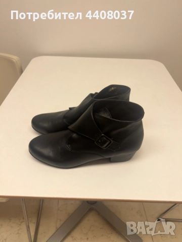 Черни Кожени Дамски Обувки - Чисто Нови, снимка 3 - Дамски елегантни обувки - 51905882