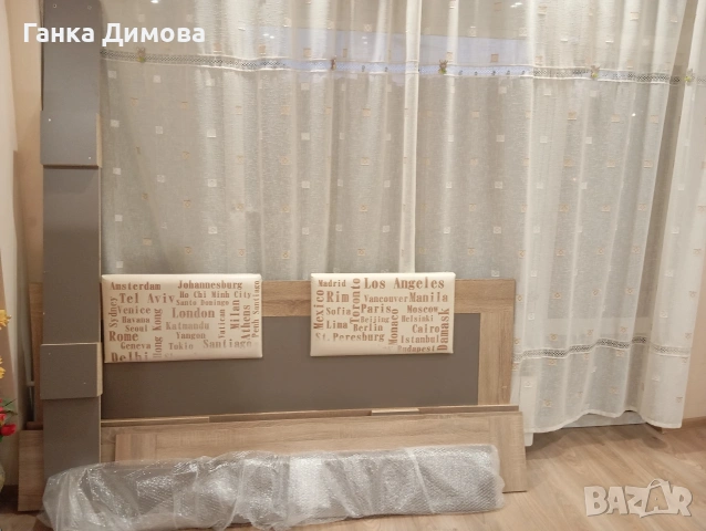 Спалня 160/200 с нощни шкафчета и еднолицев матрак , снимка 3 - Спални и легла - 54295184