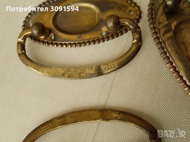 Арт Деко Комплект дръжки за чекмеджета , снимка 4 - Антикварни и старинни предмети - 51695121