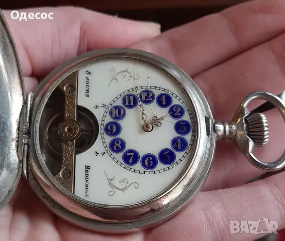 Швейцарски джобен часовник Hebdomas, снимка 8 - Антикварни и старинни предмети - 49943906