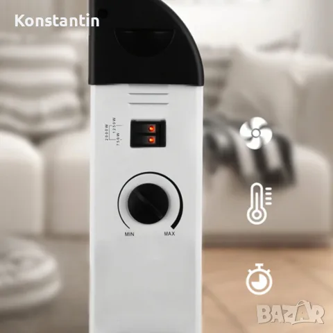 Електрически конвектор 2000 W с термостат , снимка 4 - Отоплителни печки - 56289647