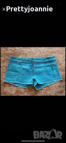 Дамски сини къси гащи, снимка 1 - Къси панталони и бермуди - 35009423