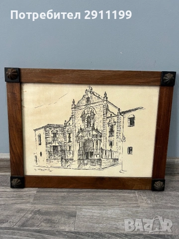 Антикварна картина, 6 бр., снимка 6 - Картини - 54243082