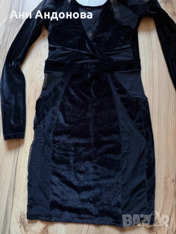 Рокля с пайети, рокля кадифе и тюл, снимка 5 - Рокли - 53132651