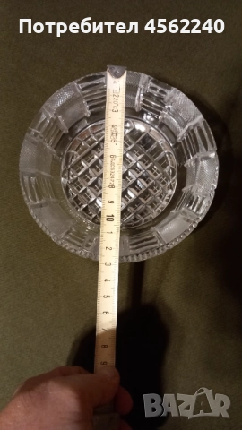 Кристален пепелник, снимка 3 - Декорация за дома - 51599996