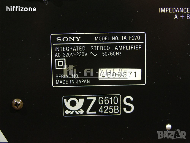  Sony ta-f270 /1  УСИЛВАТЕЛ, снимка 9 - Ресийвъри, усилватели, смесителни пултове - 44635253