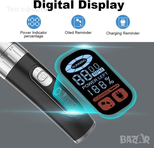 Машинкa за подстригване VGR, безжичен акумулаторен тример за коса с LED дисплей, модел V-069, снимка 3 - Други инструменти - 42067962