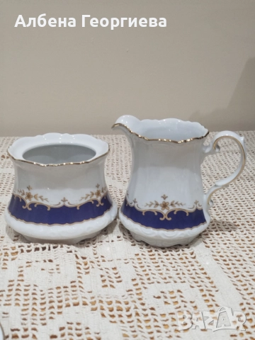 Баварски порцелнов сервиз за кафе MITTERTEICH BAVARIA 🍵🌹, снимка 10 - Сервизи - 52592542