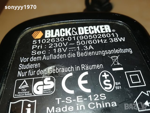 black & decker battery charger-18v-внос швеицария, снимка 3 - Винтоверти - 29167289