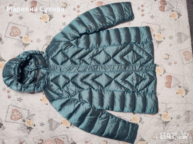 Зимно яке маслено зелено, снимка 5 - Якета - 50675619